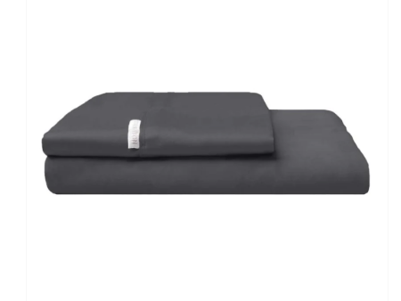 300TC Cotton Percale FITTED COMBO Sheet Set CHARCOAL by Logan and Mason Fashion