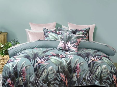 Mika Green Quilt Cover Set By Bianca For Discount