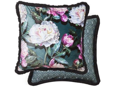 Elsa Jewel Velvet Cushion By Logan & Mason Platinum Discount