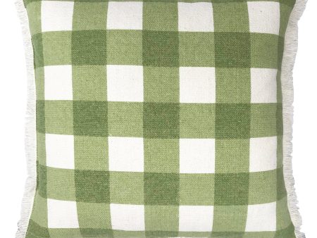 Alana Green Square Filled Cushion 50 x 50cm by Zaab Supply