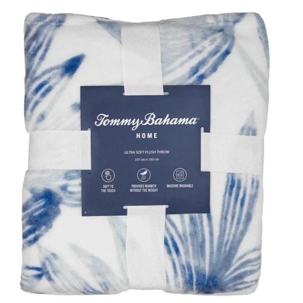 Kayo Blue Throw Blanket by Tommy Bahama Home For Discount