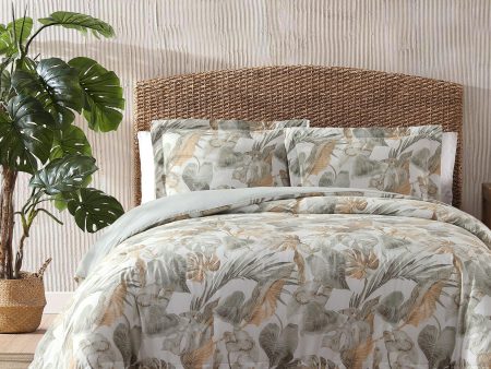 Raw Coast Green Quilt Cover Set by Tommy Bahama For Discount