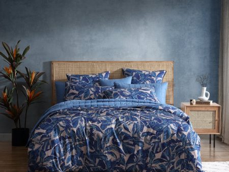 Elio Blue Quilt Cover Set by Logan and Mason Discount