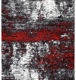 Millard 651 White Red Runner Rug by Austex Online now