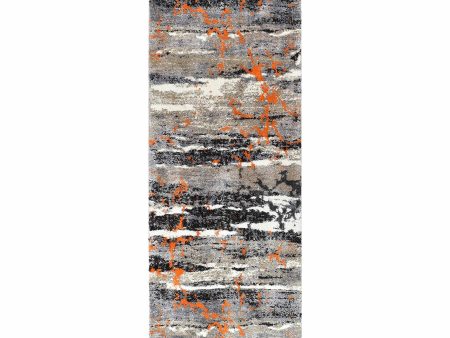 Millard 696 Beige Orange Runner Rug by Austex Online