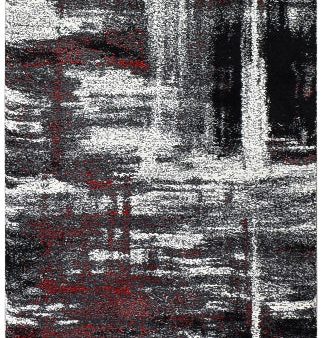 Millard 347 Light Grey Red Runner Rug by Austex Online now