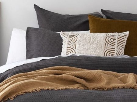 Eucla Charcoal European Pillowcase by Bambury Online Sale