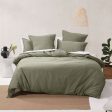 Nara Moss European Pillowcase by Linen House Supply