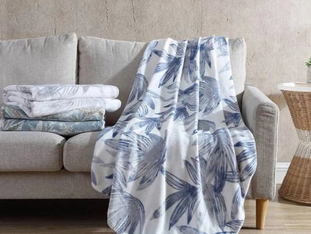 Kayo Blue Canal Blanket by Tommy Bahama Home For Cheap