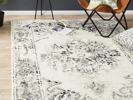 Metro 602 Rug (Black White) by Rug Culture For Sale