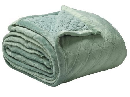 Mansfield Sage Sherpa Blanket by Bianca Online