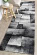 Nova 97A Light Grey Dark Grey Runner Rug by Austex Online Sale