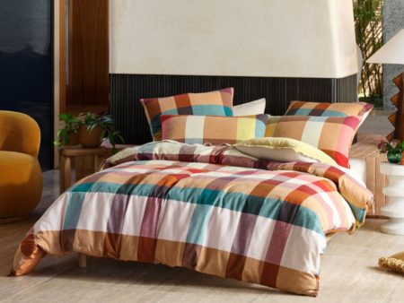 Eastwood Pecan Quilt Cover Set by Linen House Sale