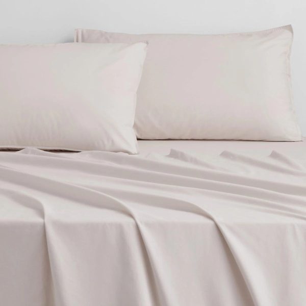 Bayley Percale SHEET SET Pebble by Sheridan Hot on Sale