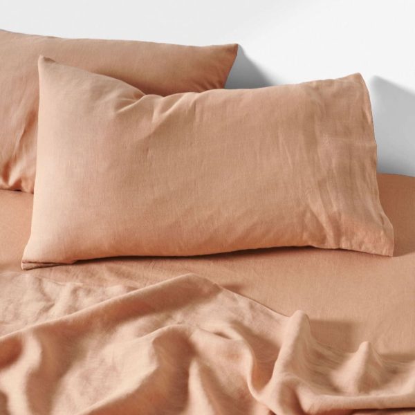 Nimes Pure Linen Clay SHEET SET by LINEN HOUSE For Sale