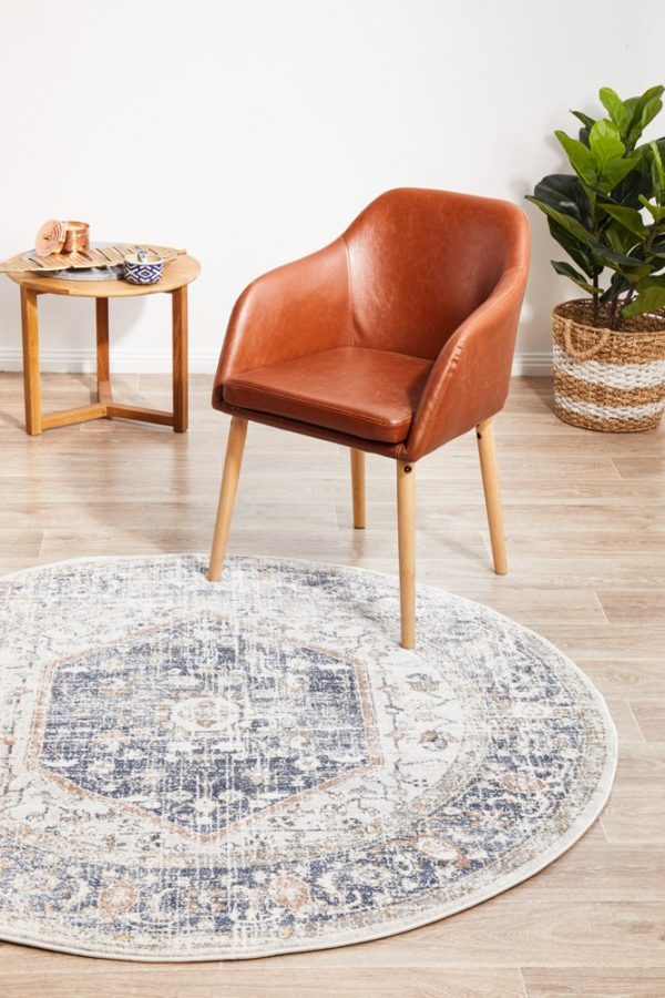 Mayfair Lorissa Round Rug (Blue) by Rug Culture Online now