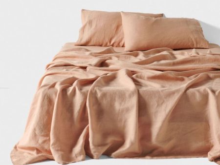 Nimes Pure Linen Clay SHEET SET by LINEN HOUSE For Sale