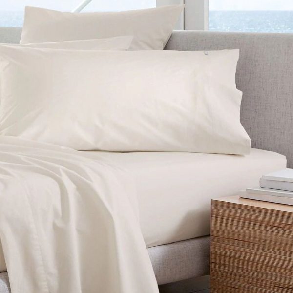 300TC Classic Percale Pillowcase Pair CHALK by Sheridan Discount