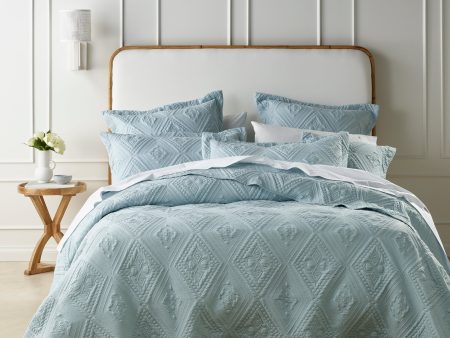 Aspen Sky Blue Bedspread Set By Bianca on Sale