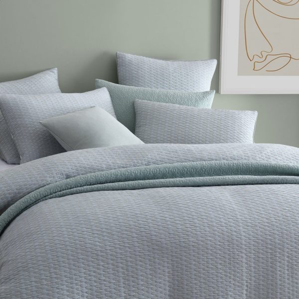 Frankie Sage Quilt Cover Set by Logan and Mason Platinum Sale