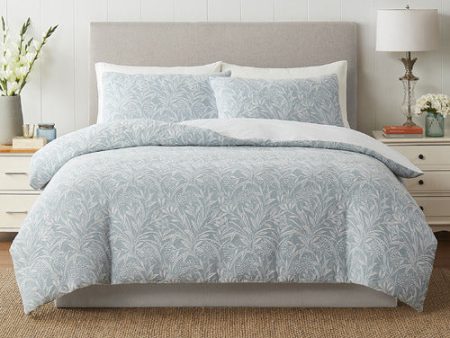 Barley Seaspray Blue Quilt Cover Set by Laura Ashley For Discount