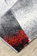 Nova 54B Grey Red Rug by Austex Online Hot Sale