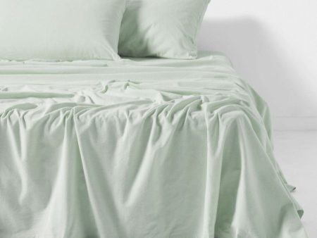 Flannelette Plain-Dyed Mist Sheet Set by LINEN HOUSE Sale