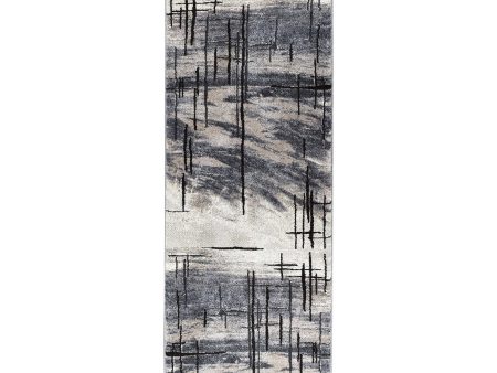 Nova 726A Grey Brown Runner Rug by Austex on Sale