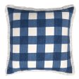 Alana Navy Square Filled Cushion 50 x 50cm by Zaab For Cheap