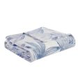 Kayo Blue Throw Blanket by Tommy Bahama Home For Discount