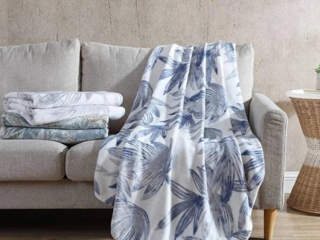 Kayo Blue Throw Blanket by Tommy Bahama Home For Discount