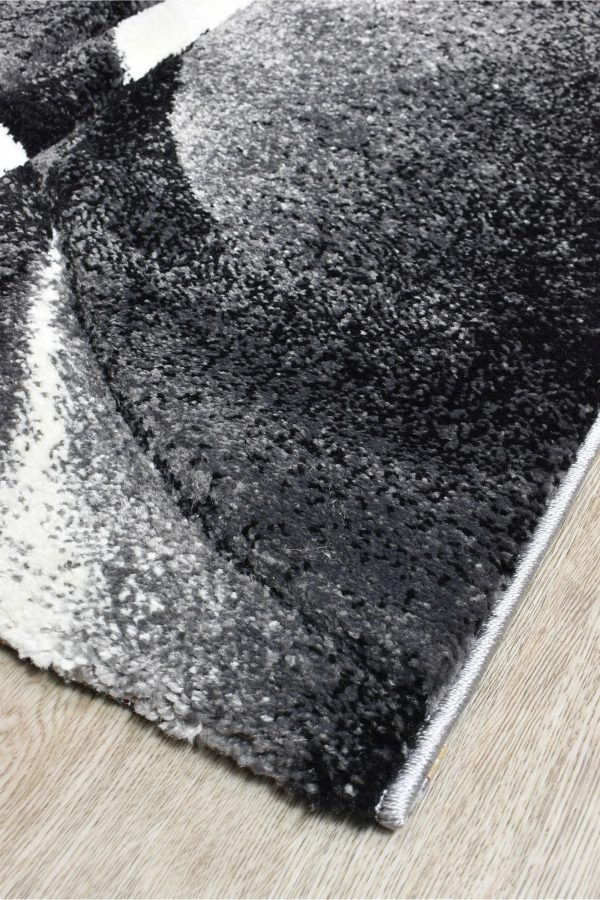 Nova 56A Light Grey Dark Grey Runner Rug by Austex Online Sale