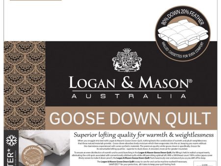 White Goose Down Quilt 80 20 by Logan and Mason on Sale