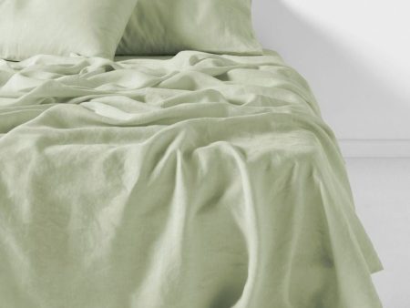 Nimes Pure Linen Wasabi SHEET SET by LINEN HOUSE Online