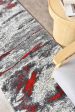 Millard 176 Grey Red Runner Rug by Austex Online now