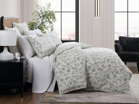 Martha s Orchard Sage Quilt Cover Set by Private Collection Online now