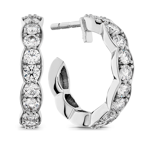 Hearts On Fire Lorelei Floral Hoop Diamond Earrings Online now