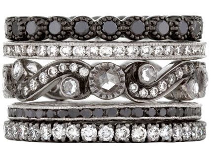 Mariposa Stackable Vetruvian Scroll Diamond Stack Ring Set on Sale