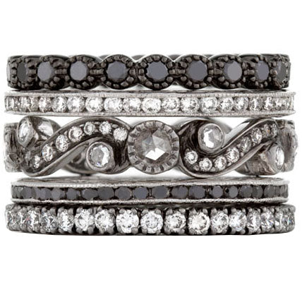 Mariposa Stackable Vetruvian Scroll Diamond Stack Ring Set on Sale