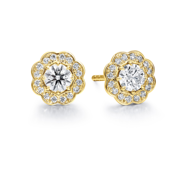 Lorelei Diamond Halo Stud Earrings Supply