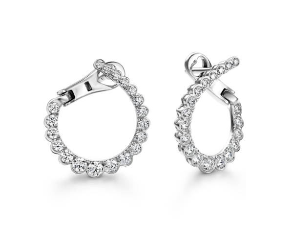 Aerial Regal Diamond Hoops (small) Discount