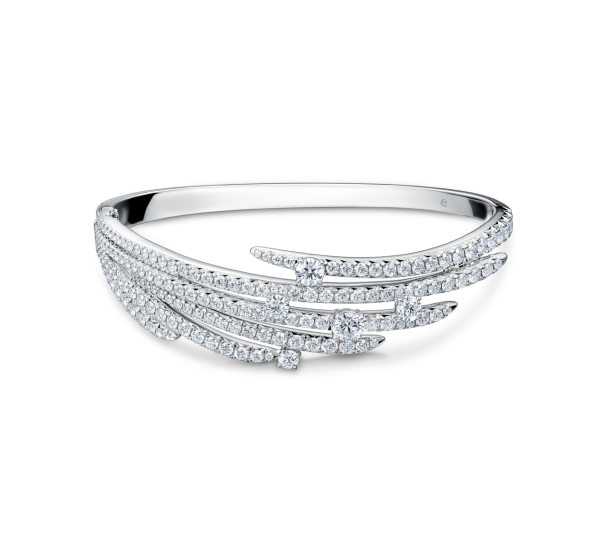 Vela French Cut Pave Bangle For Discount