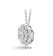 Lorelei Double Halo Diamond Pendant For Sale