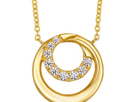 Hearts On Fire Optima Circle Diamond Pendant Necklace For Sale