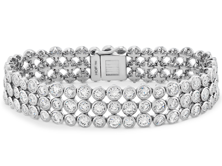 Hearts On Fire Triple Bezel Diamond Bracelet Discount