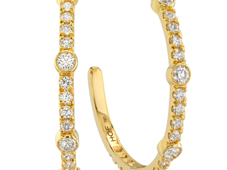 Hearts On Fire Copley Large Bezel Hoop Diamond Earrings Fashion