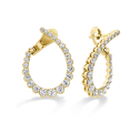 Copy of Aerial Regal Diamond Hoops (medium) For Discount