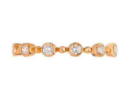 Mariposa Stackable 18k Rose Gold Petit Bubble White Diamond Band For Discount