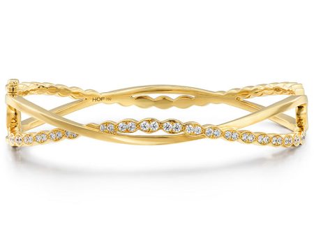 Hearts On Fire Lorelei Floral Twist Diamond Bangle Hot on Sale