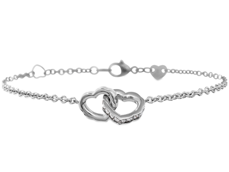 Hearts On Fire Lorelei Interlocking Diamond Heart Bracelet Fashion